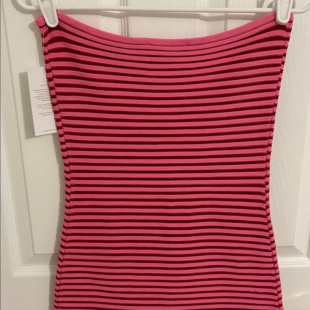 The Wolf Gang Sunmor Knit Maxi Dress In Candy Stripe NWT Size Medium Bodycon - Picture 9 of 15